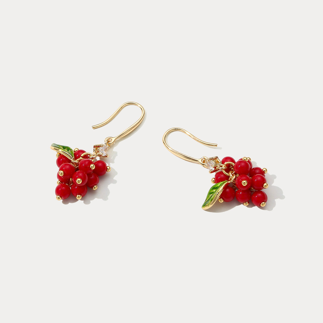 Cranberry Earrings Selenichast 