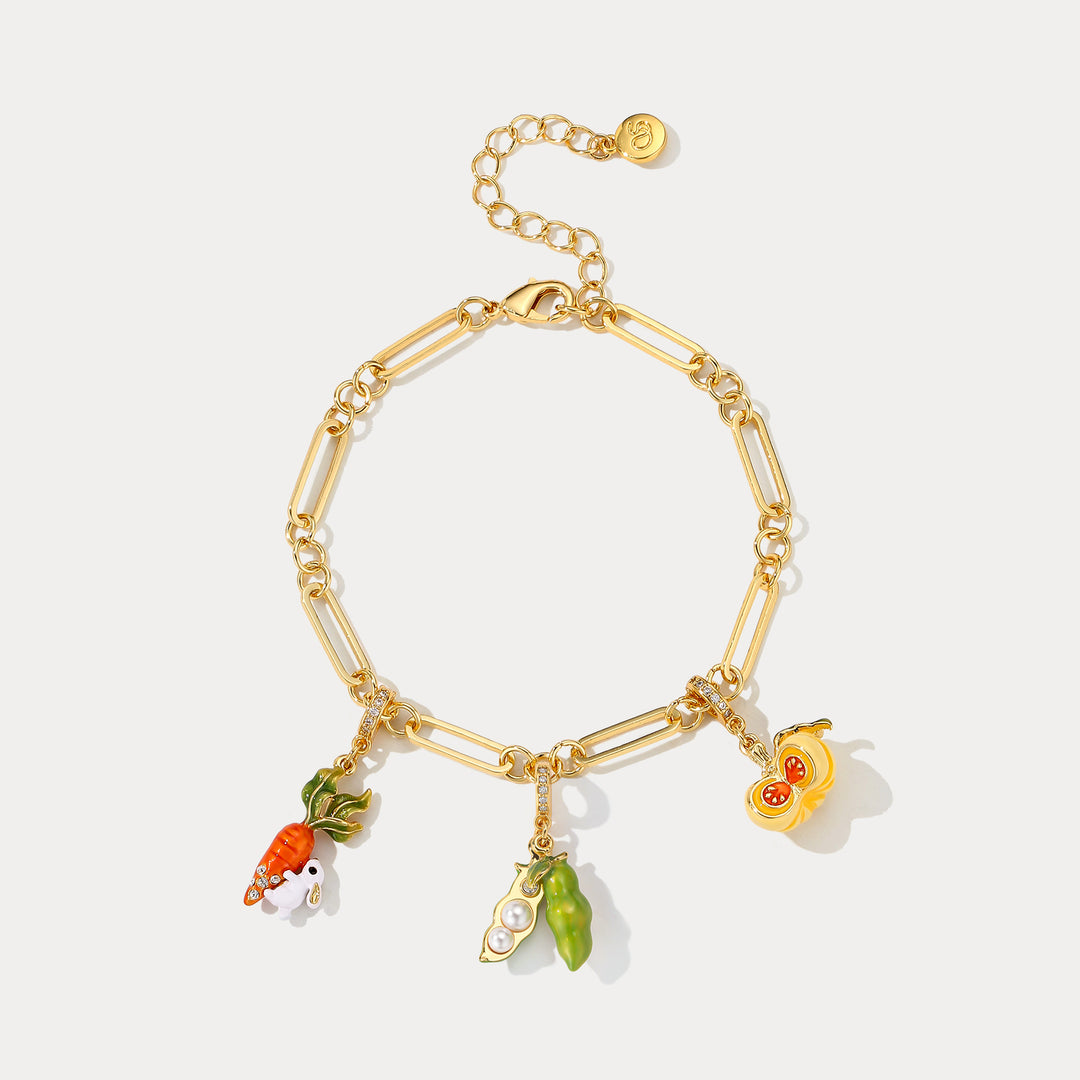 Selenichast Vegetables Charm Bracelet