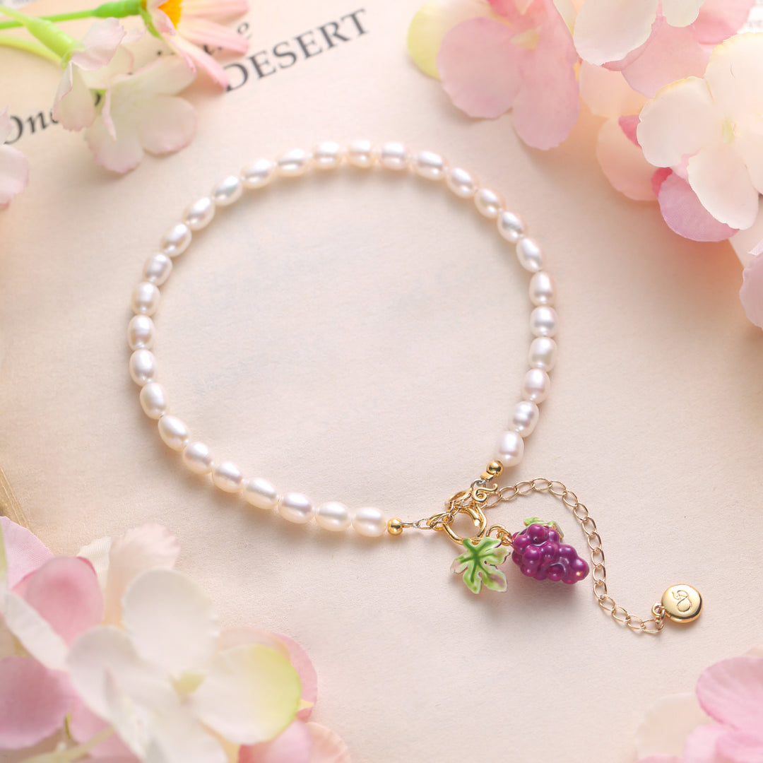 Grape Pearl Anklet