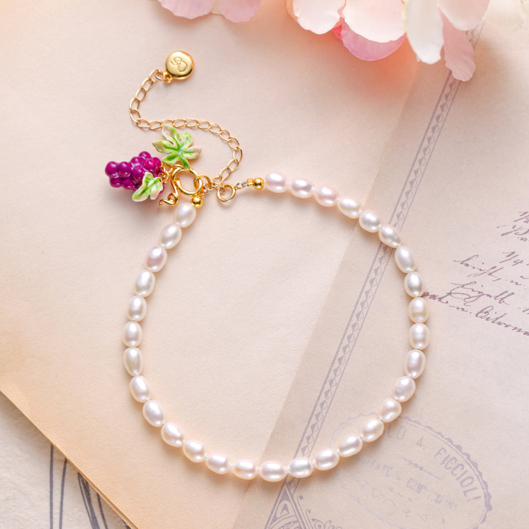 Grape Pearl Anklet