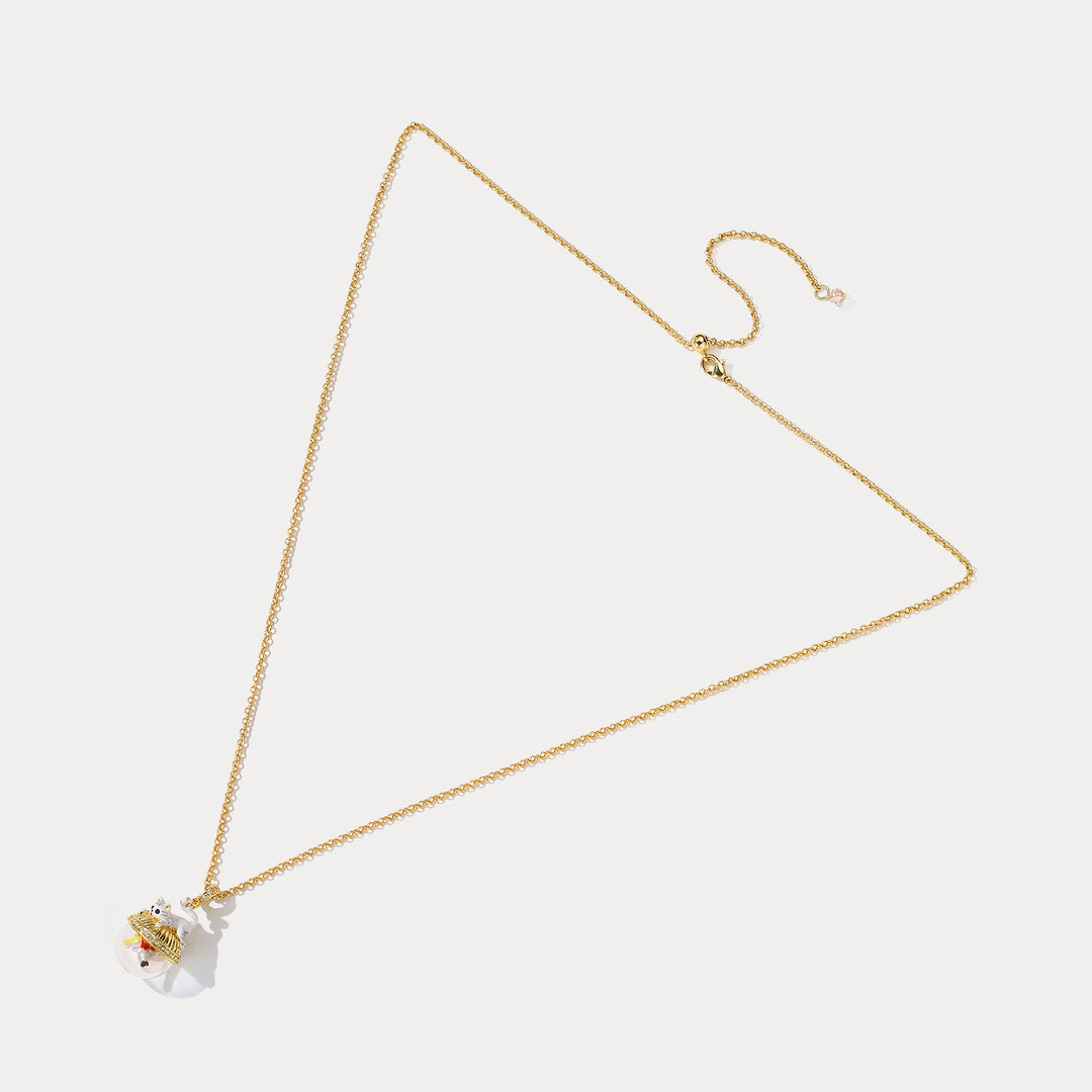 Selenichast Cat Fishing Long Necklace