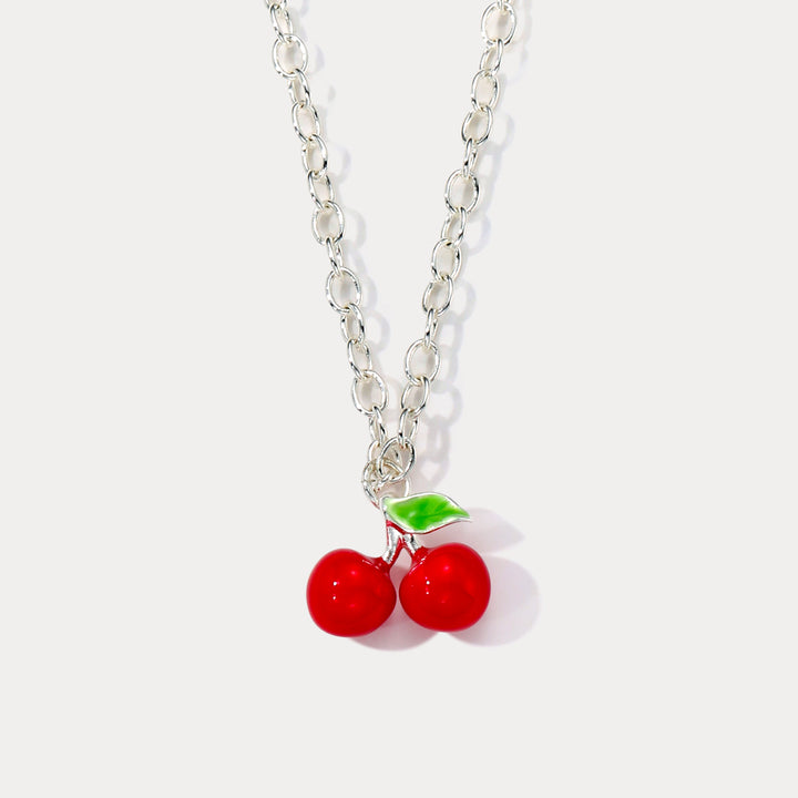 Silver Cherry Necklace