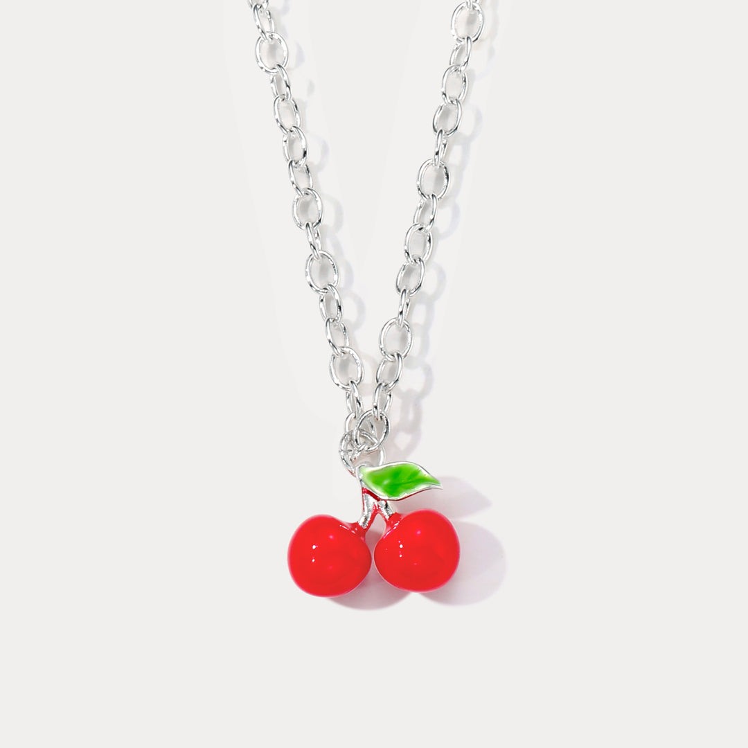 Silver Cherry Necklace