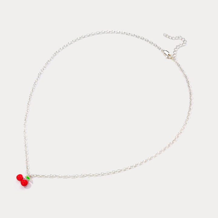 Silver Cherry Necklace