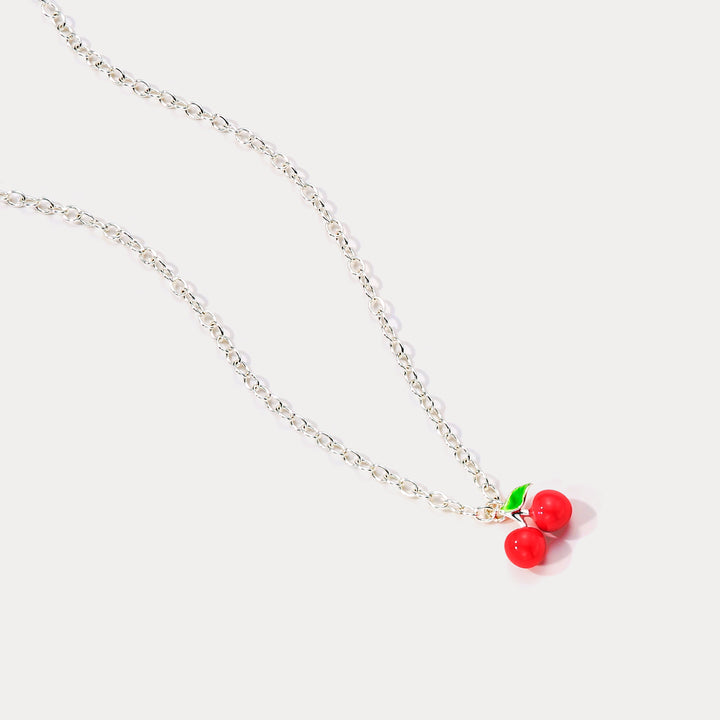 Silver Cherry Necklace