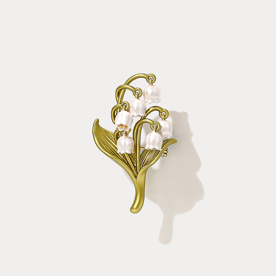 lily flower brooch Selenichast Lily of the valley Brooch