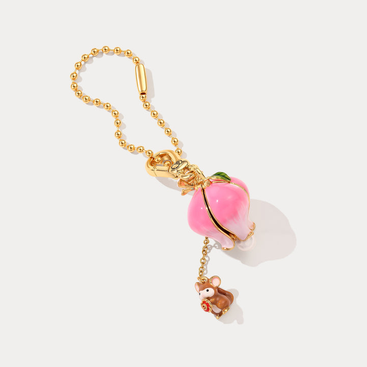 Rose Mouse Locket Necklace