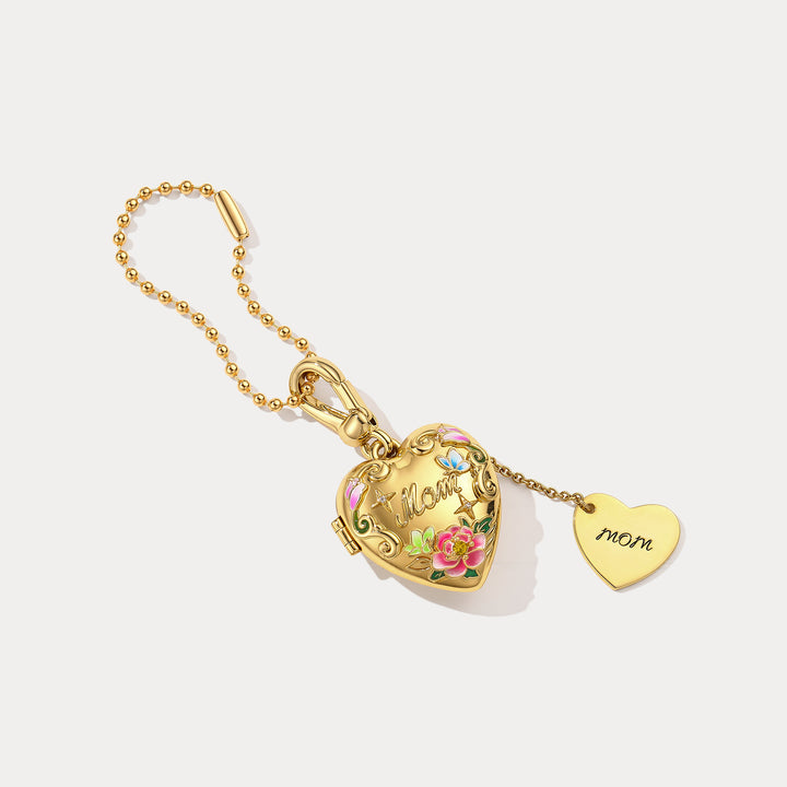 Selenichast Mom Heart Locket Charm 