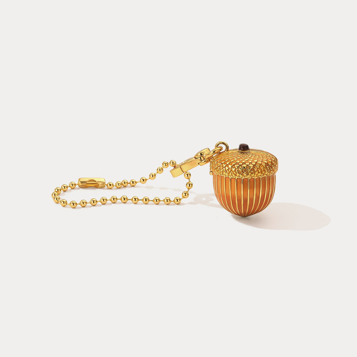 Selenichast Squirrel with Acorn Locket Charm