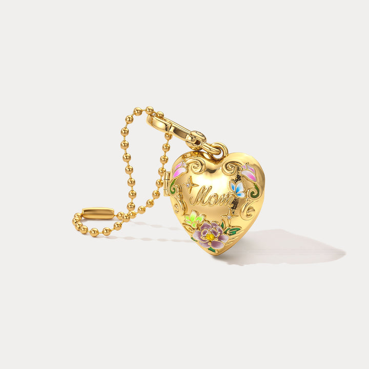 Selenichast Mom Heart Locket Charm 