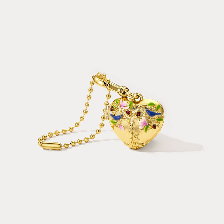 Selenichast Tree of Life Heart Locket Charm