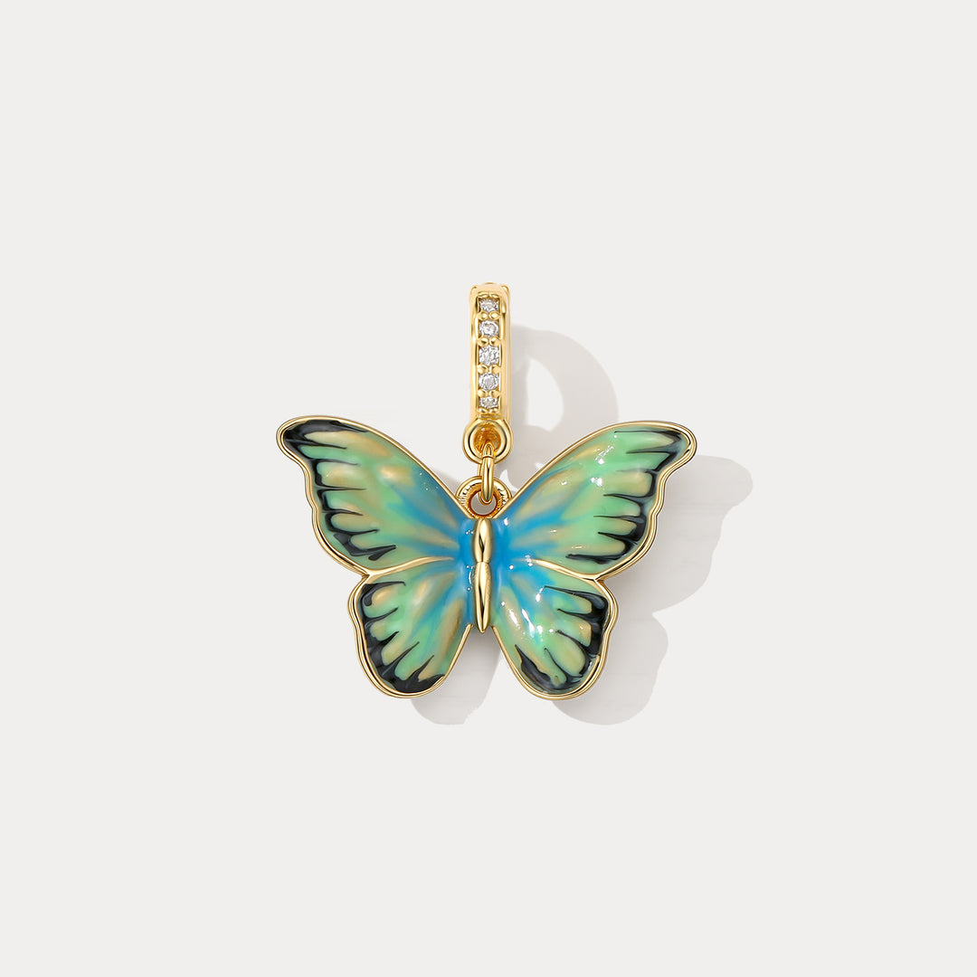 Selenichast Green Butterfly Charm