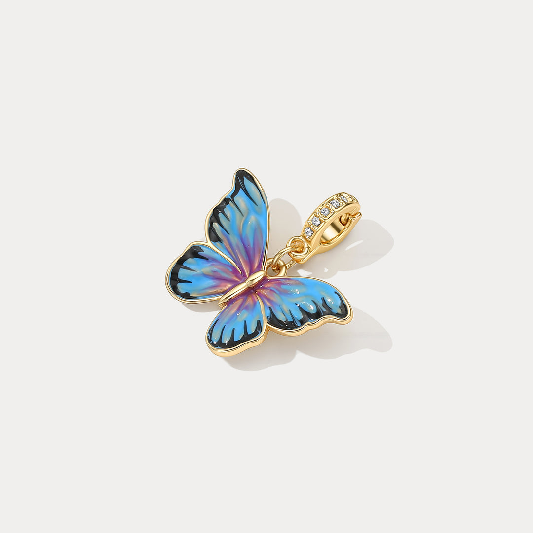 Selenichast Bluish Violet Butterfly Charm
