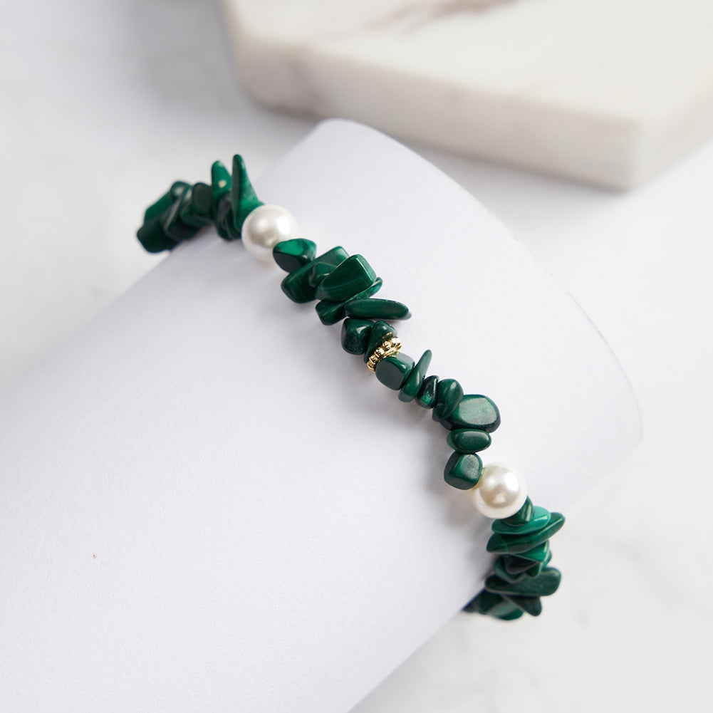 Malachite Pearl Bracelet