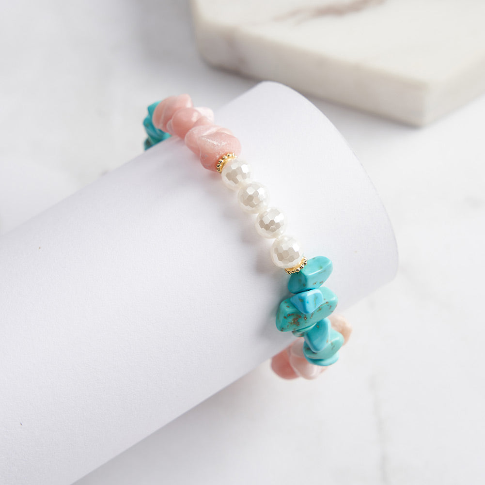 Dainty Turquoise Pearl Bracelet