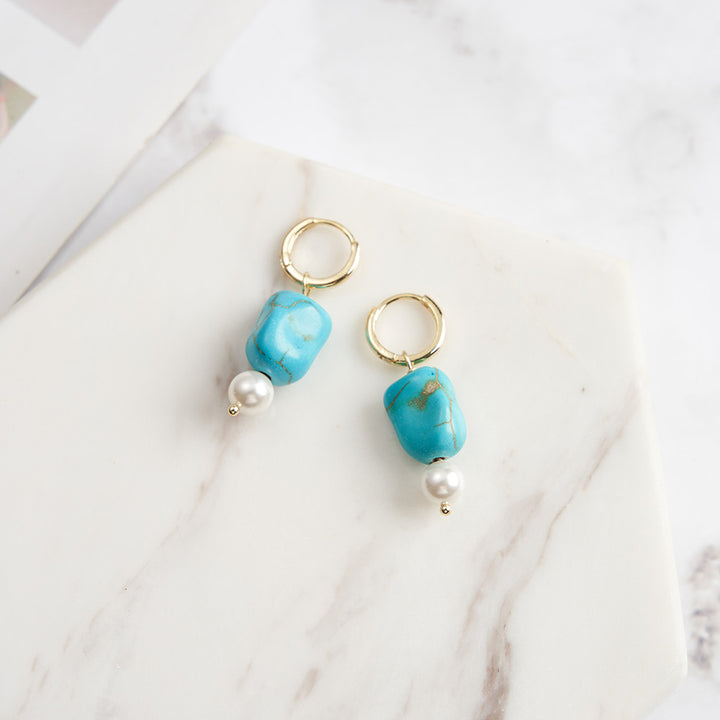 Selenichast Pearl Turquoise Earrings