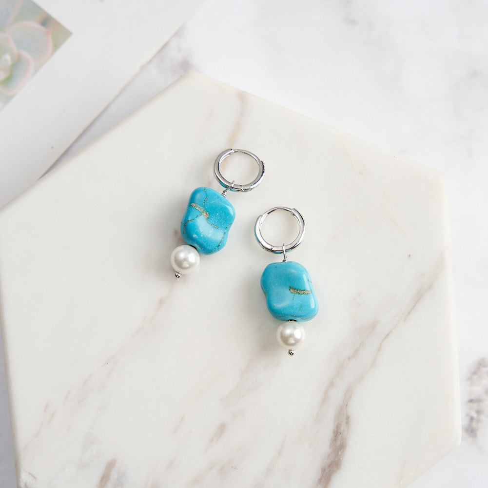 Pearl Turquoise Earrings