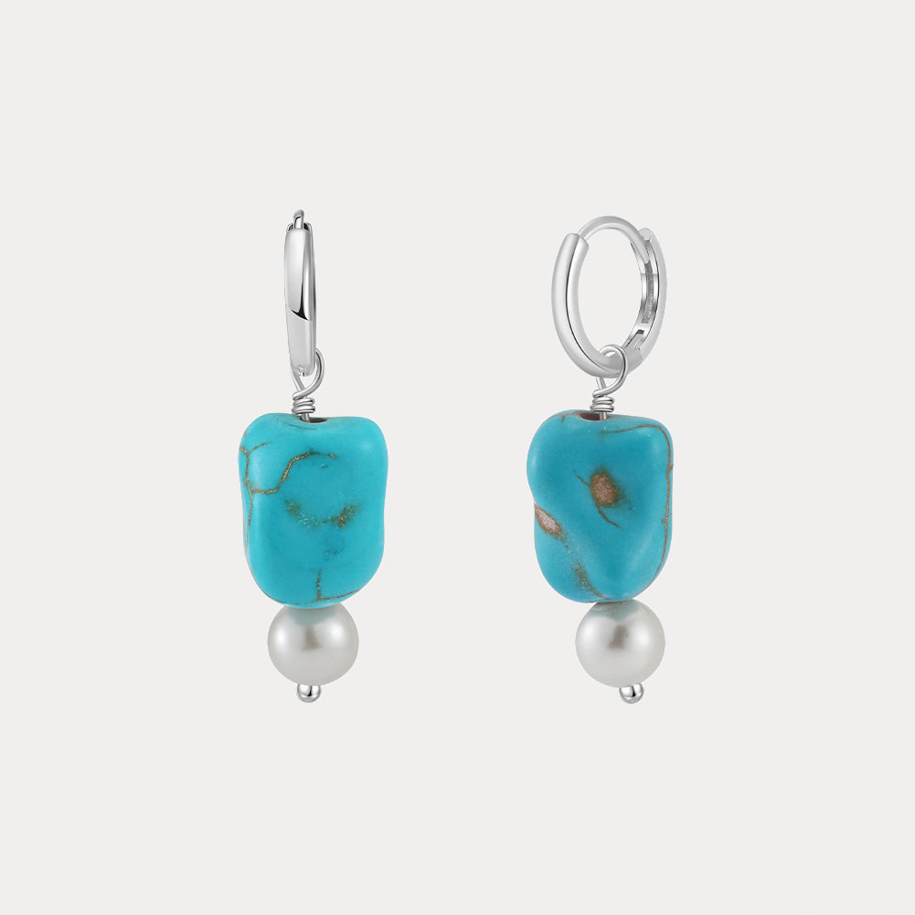 Pearl Turquoise Earrings