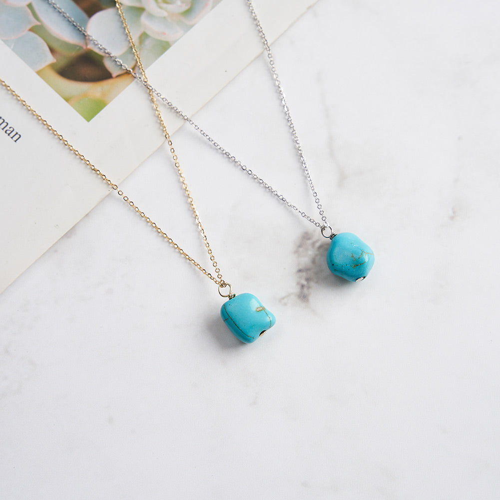 Turquoise Nugget Pendant Necklace