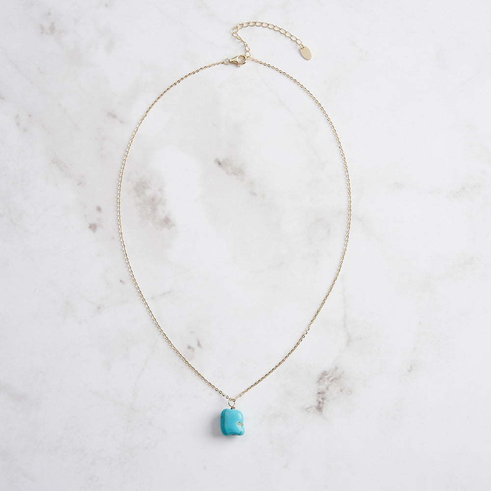 Turquoise Nugget Pendant Necklace