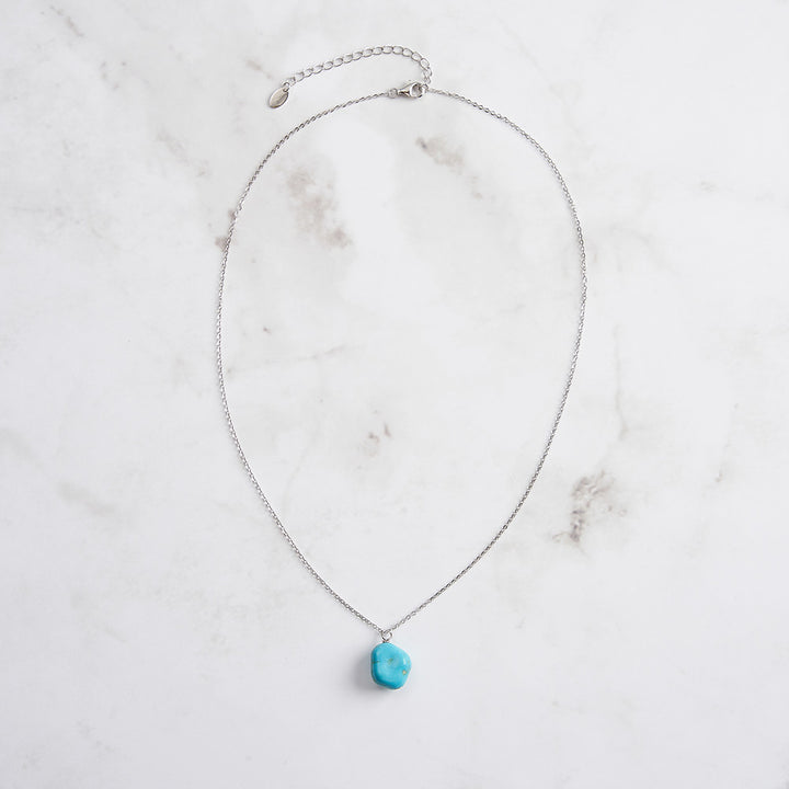 Selenichast Turquoise Nugget Pendant Necklace