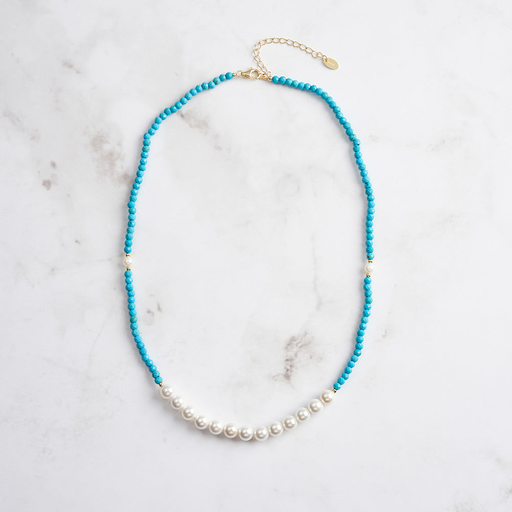 Turquoise  Pearl Necklace