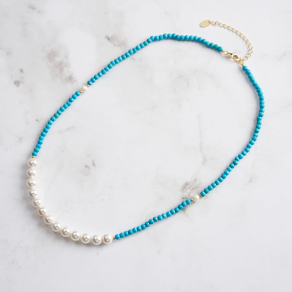 Turquoise  Pearl Necklace