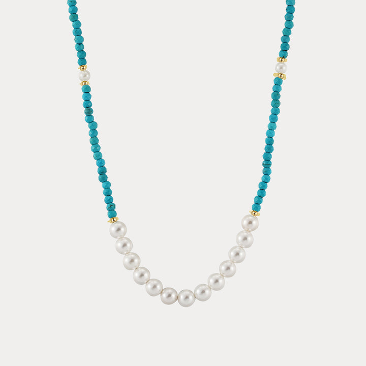 Turquoise  Pearl Necklace