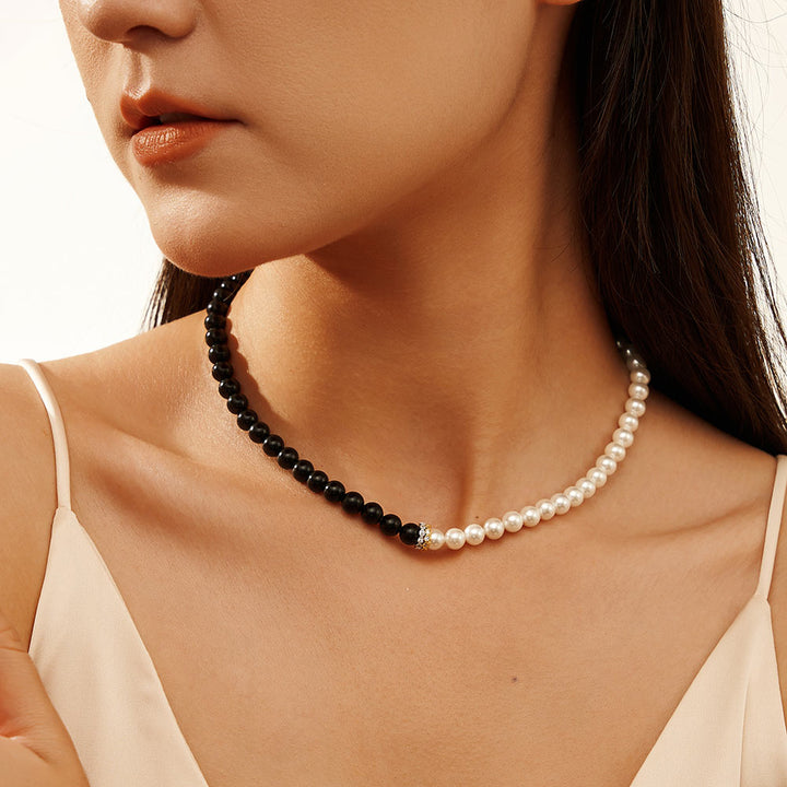 Obsidian Pearl Necklace