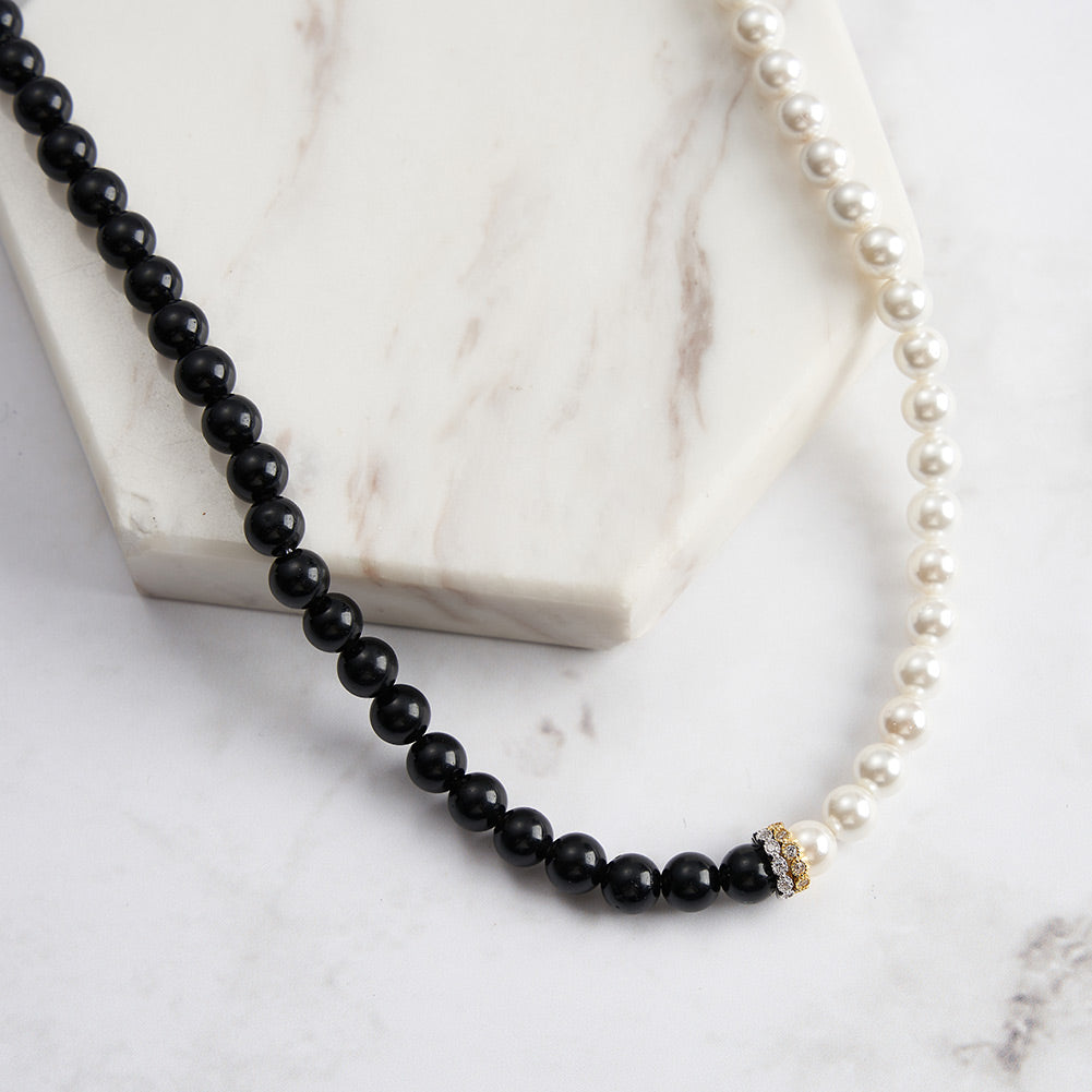 Obsidian Pearl Necklace