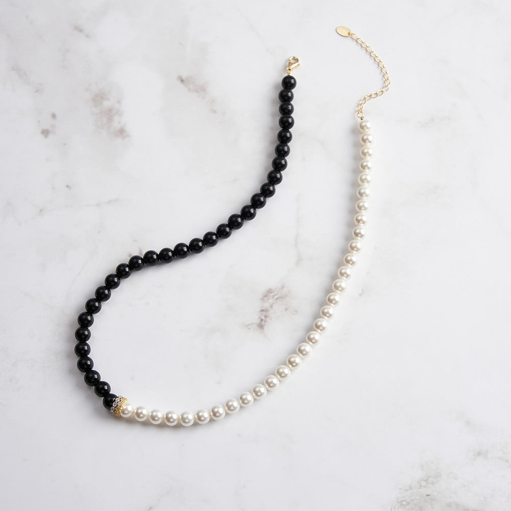 Obsidian Pearl Necklace