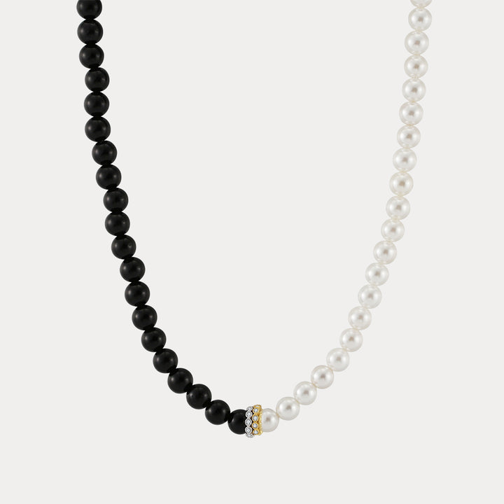 Selenichast Obsidian Pearl Necklace