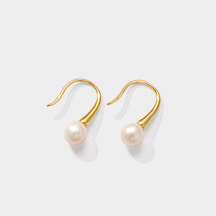 Gold Freshwater Pearl Earrings
