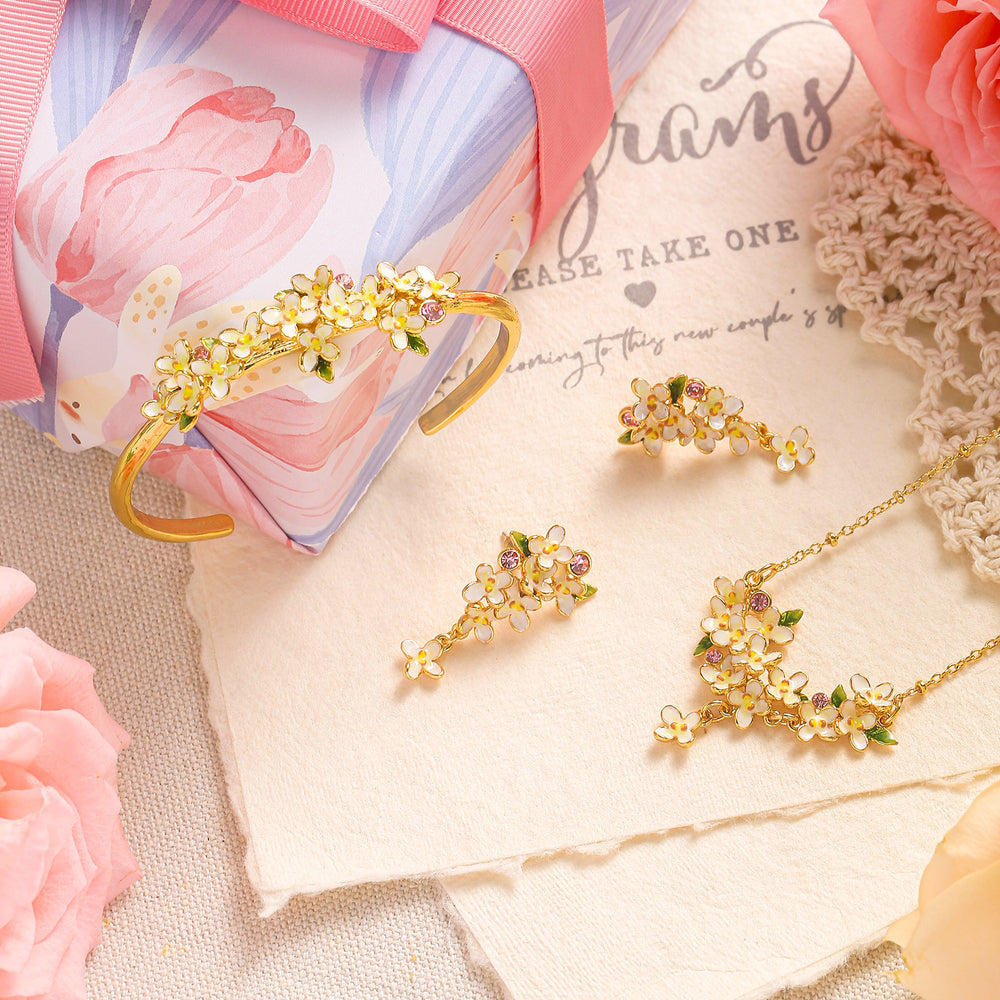 Osmanthus Fragrans Jewelry Set with Gift Wrapping