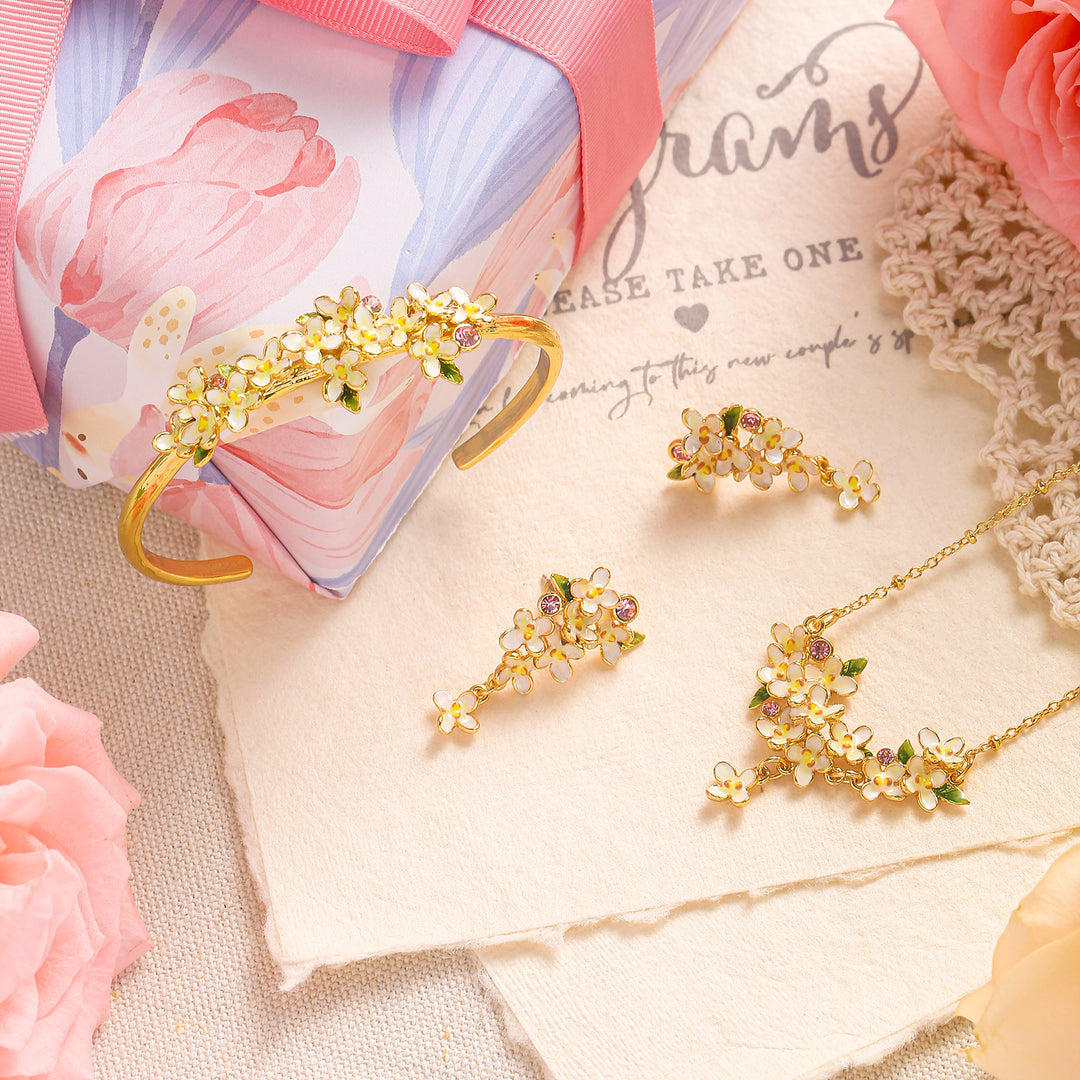 Osmanthus Fragrans Jewelry Set with Gift Wrapping