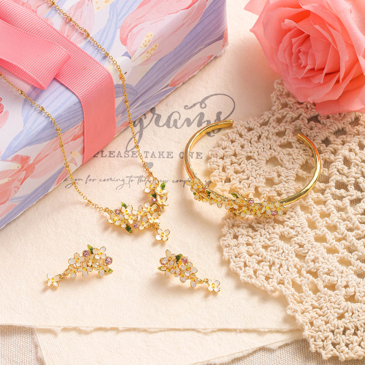 Selenichast Osmanthus Fragrans Jewelry Set with Gift Wrapping
