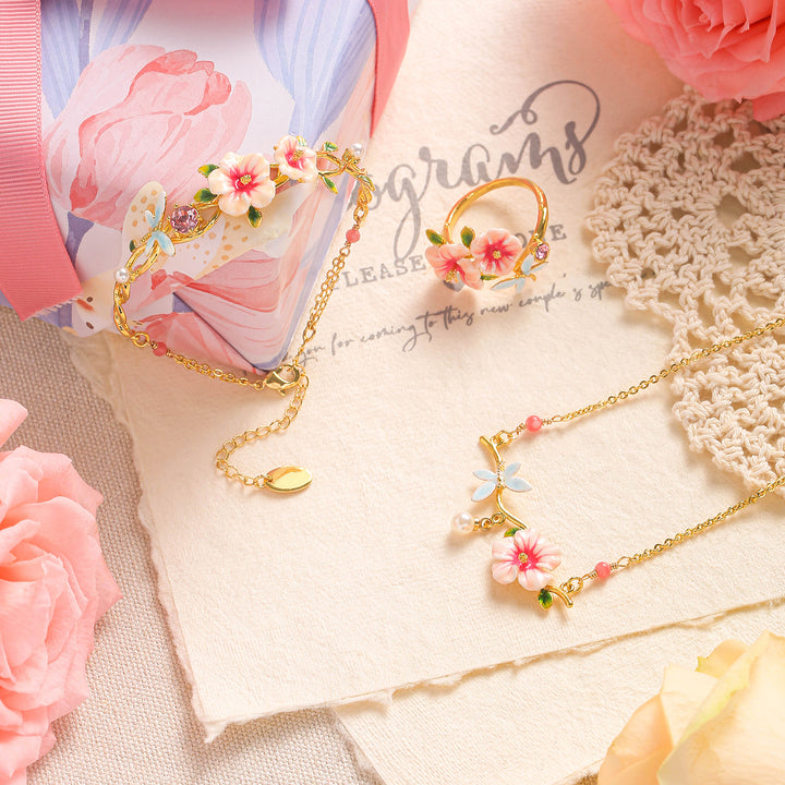 Hibiscus Jewelry Set with Gift Wrapping