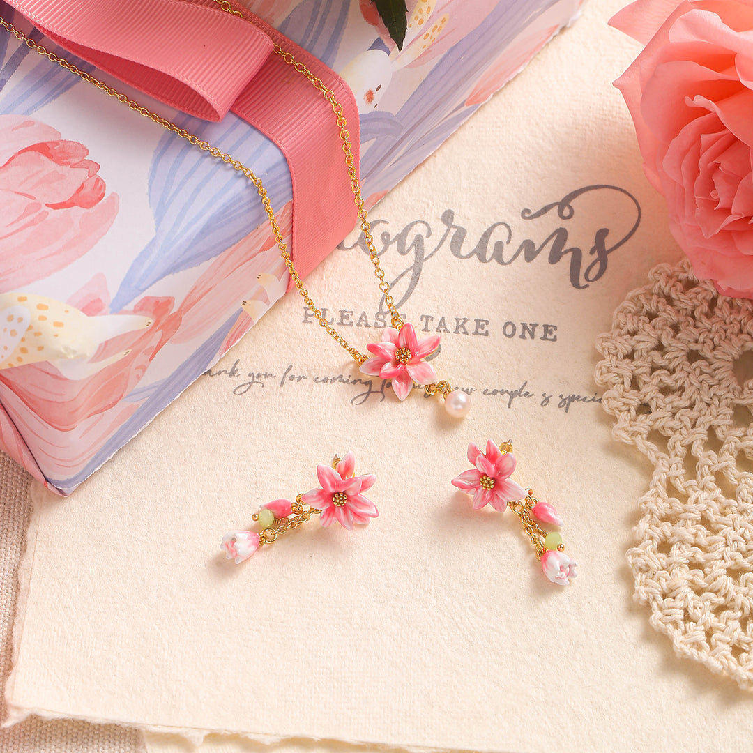 Selenichast Magnolia Jewelry Set with Gift Wrapping
