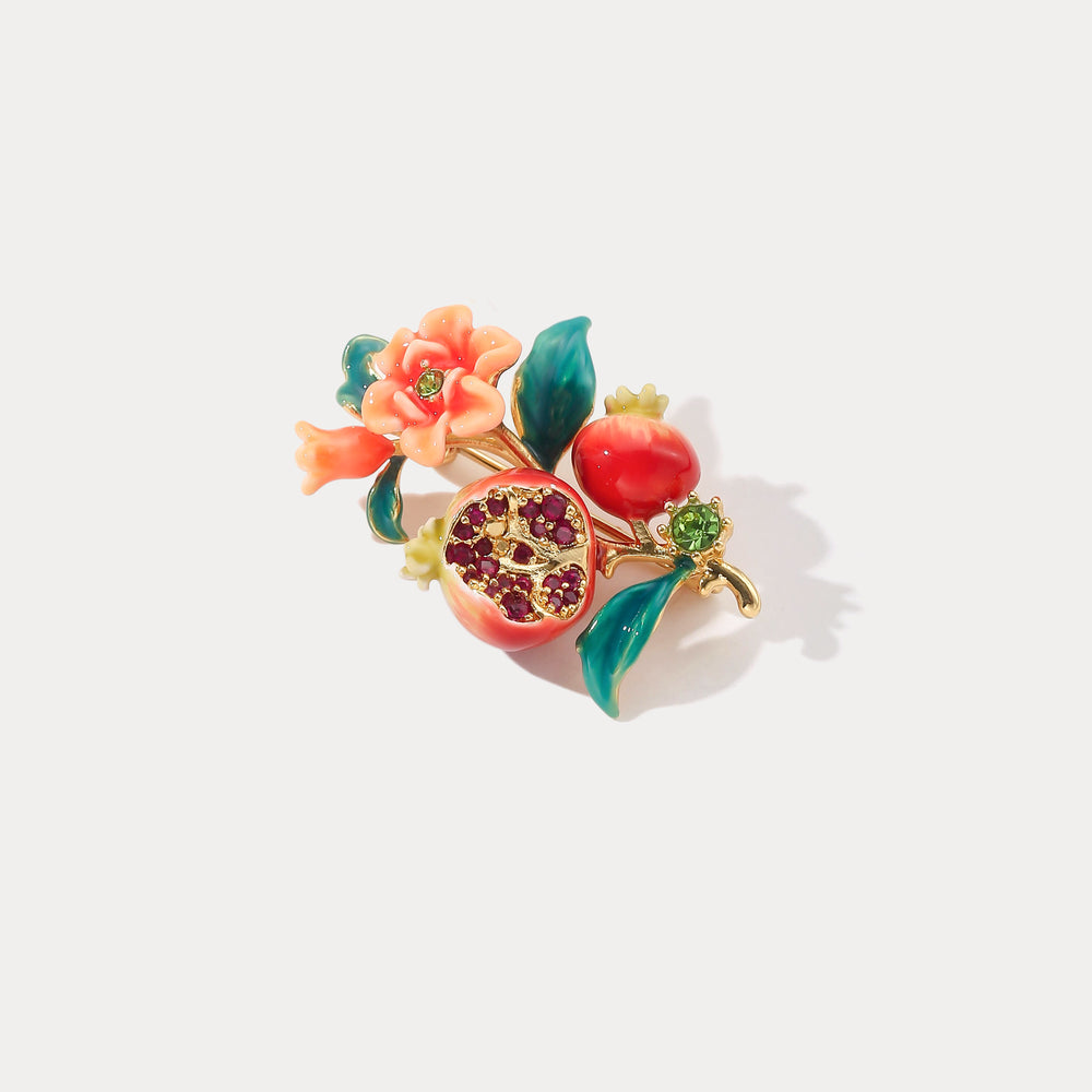 Pomegranate Flower Brooch
