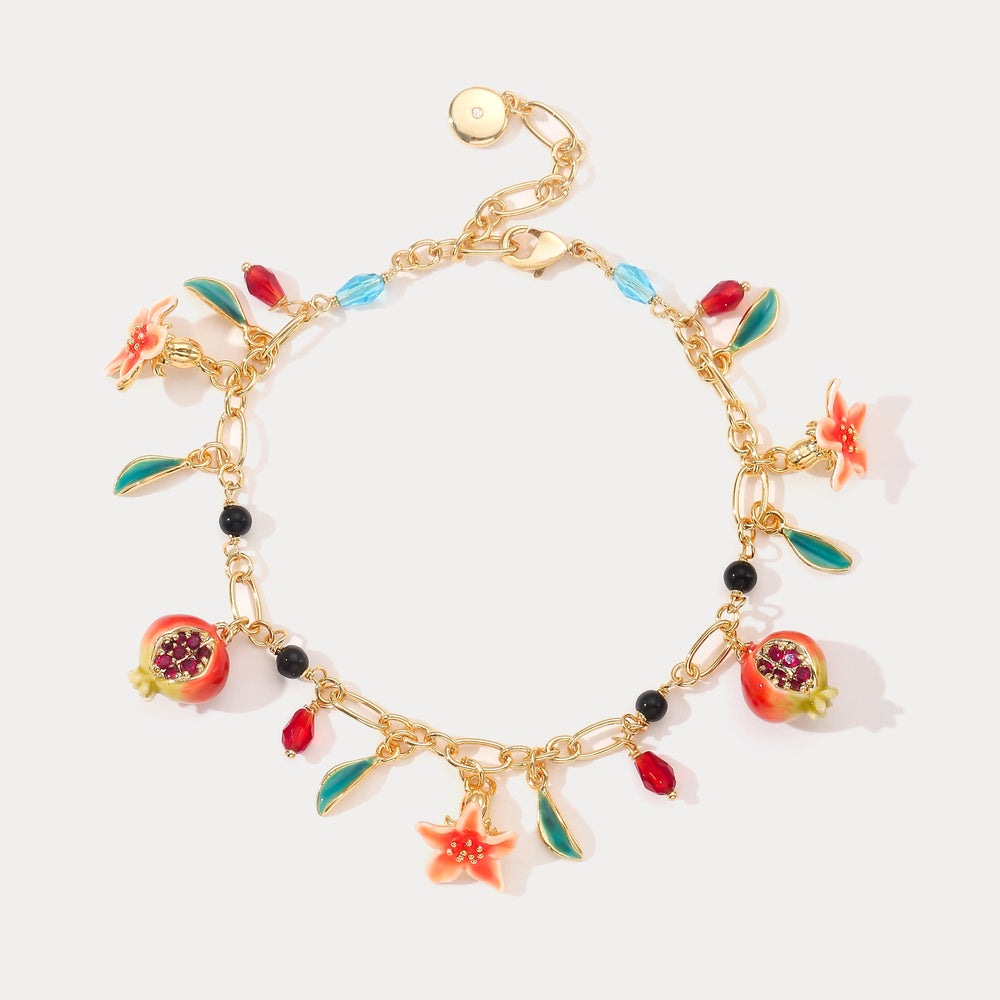 Selenichast Pomegranate Charm Bracelet