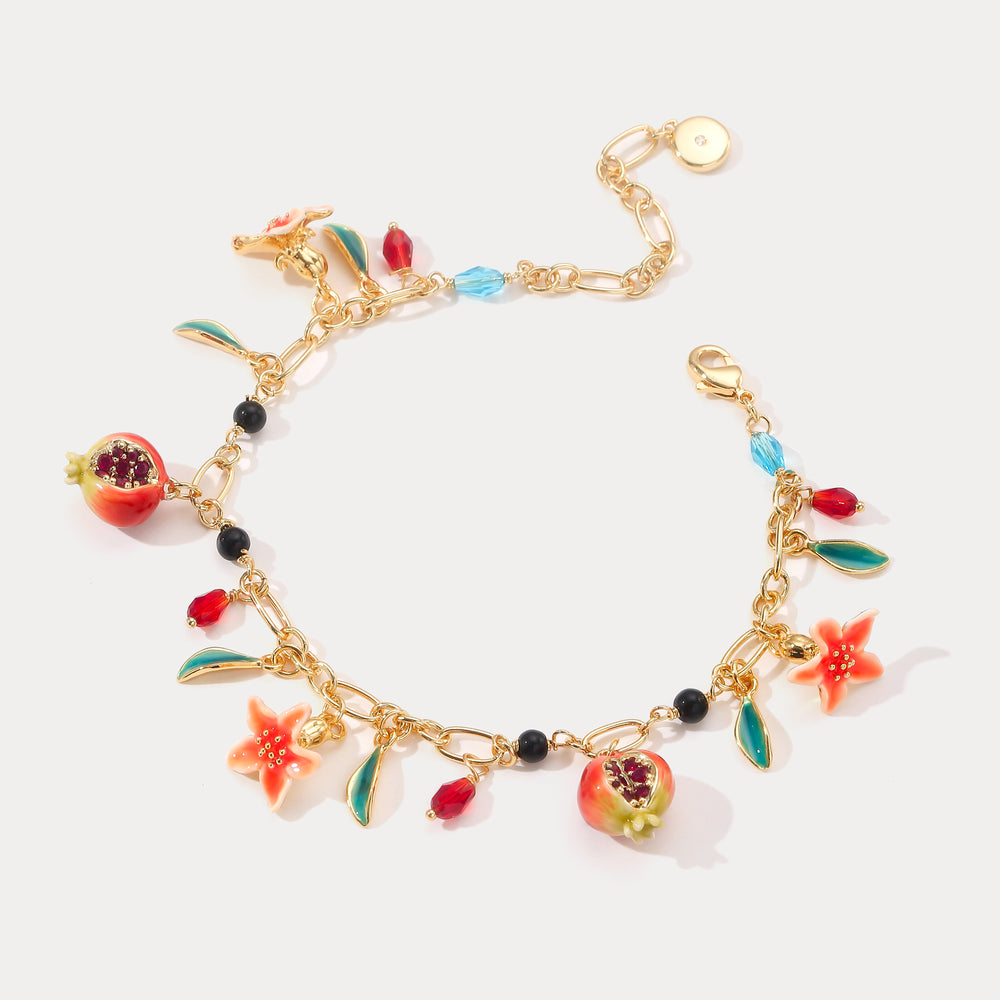 Pomegranate Charm Bracelet