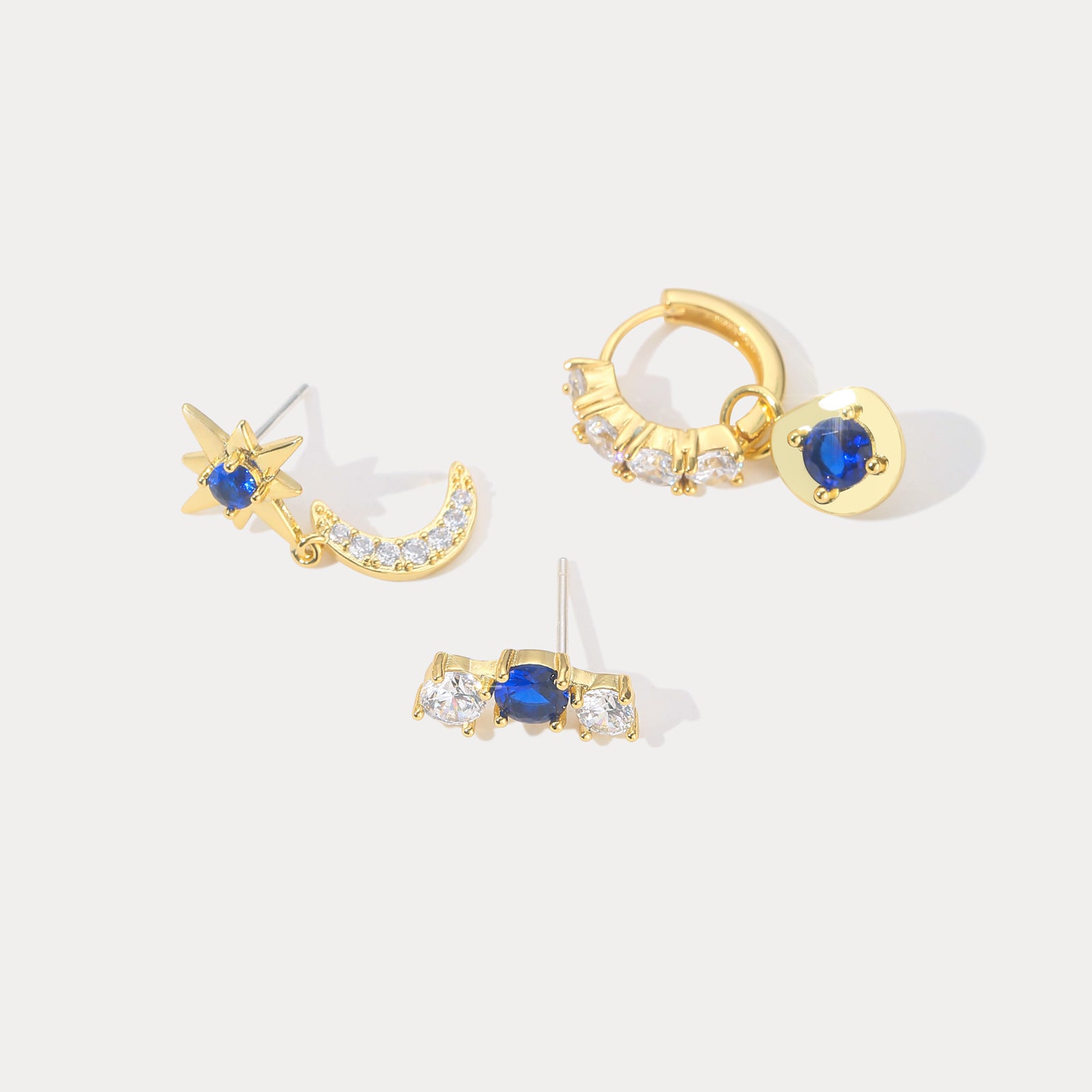 Moon and Star Earring Sets