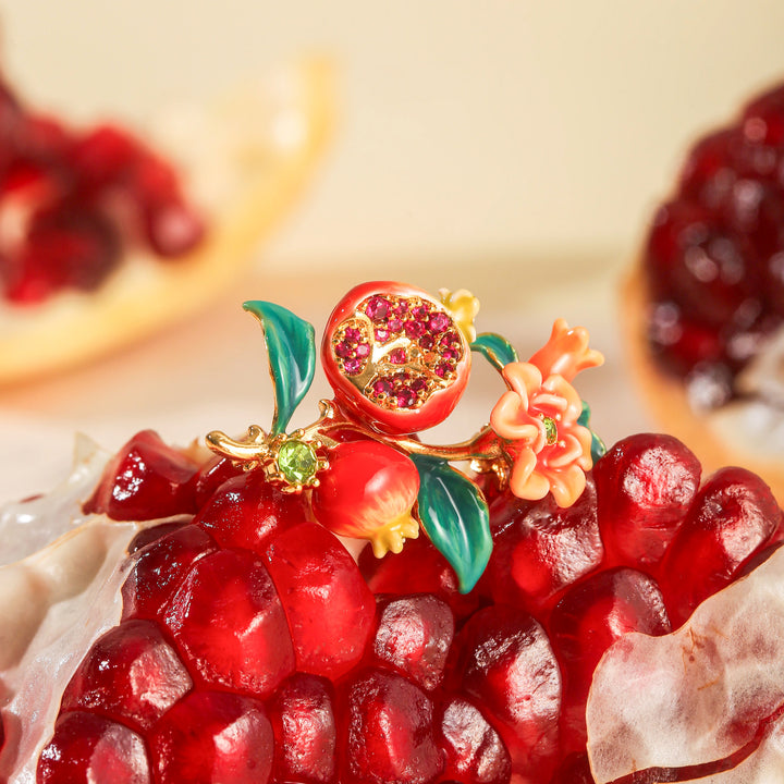 Pomegranate Flower Brooch