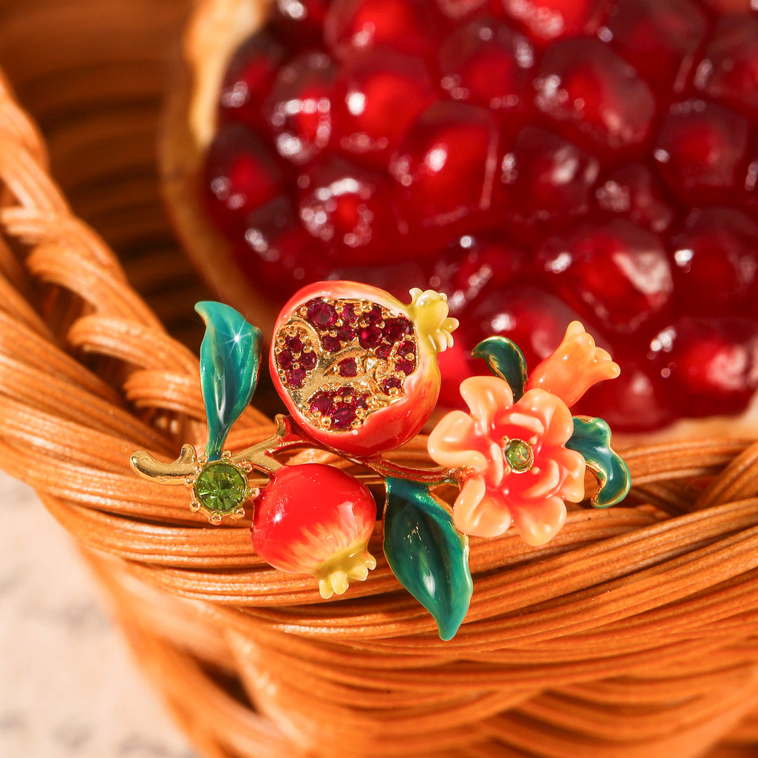 Pomegranate Flower Brooch