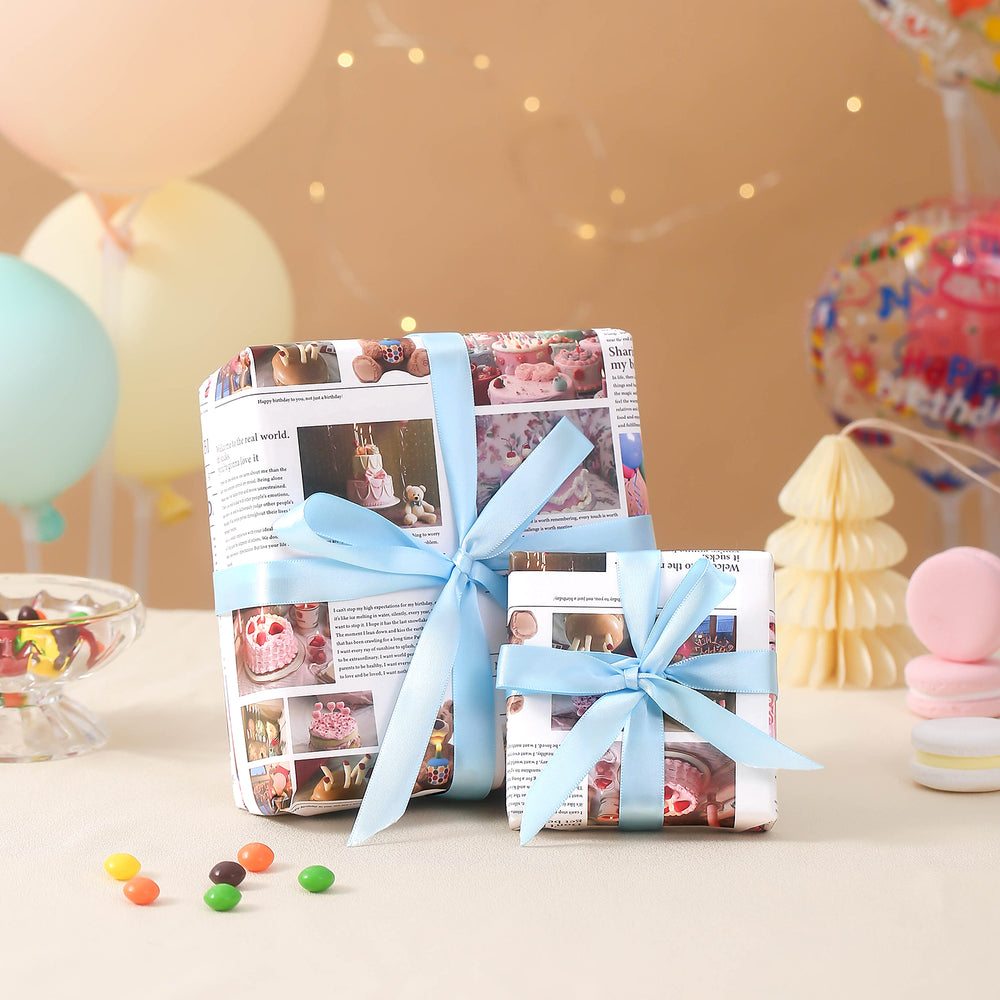 Happy Birthday Newspaper Gift Wrapping