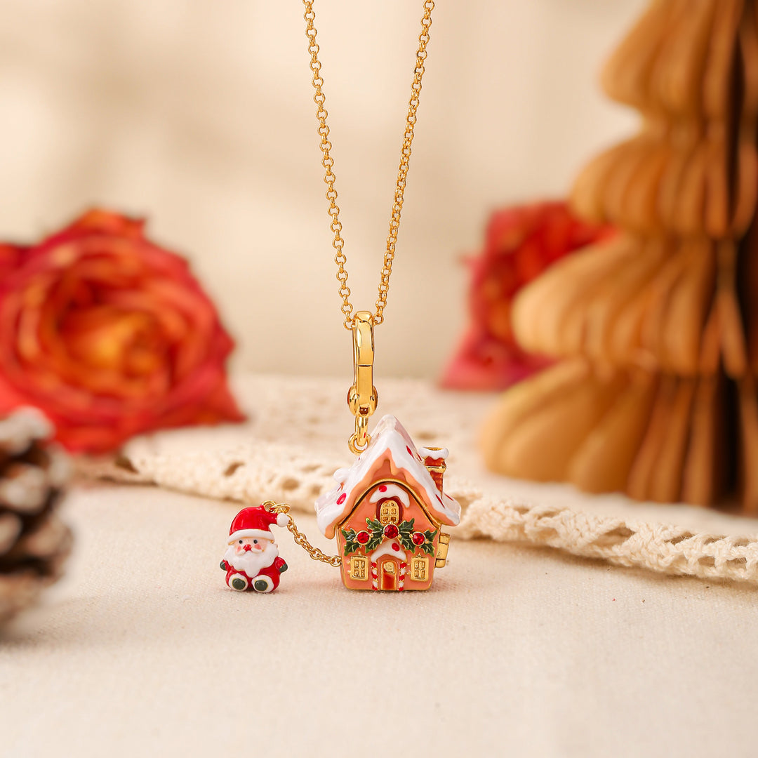 Santa's Snow House Necklace