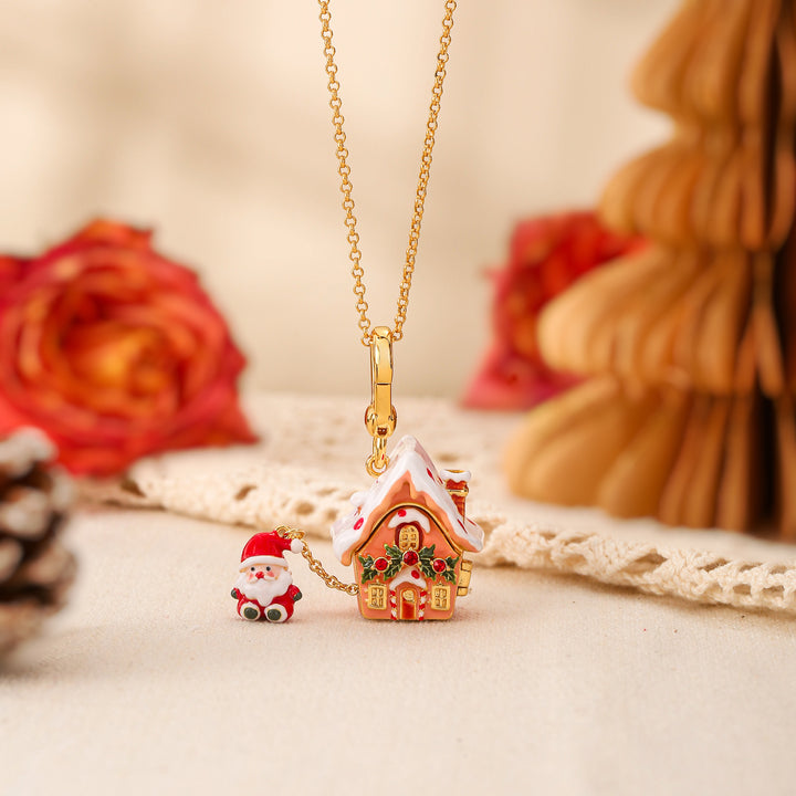 Santa's Snow House Necklace
