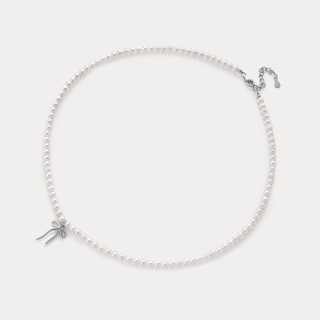 Pearl Bow Necklace