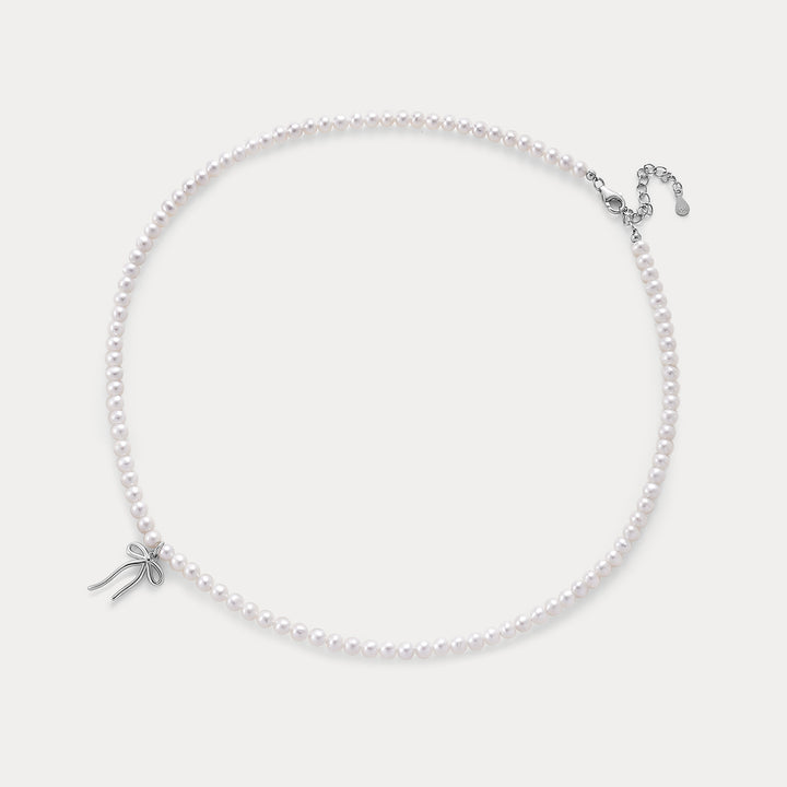 Pearl Bow Necklace