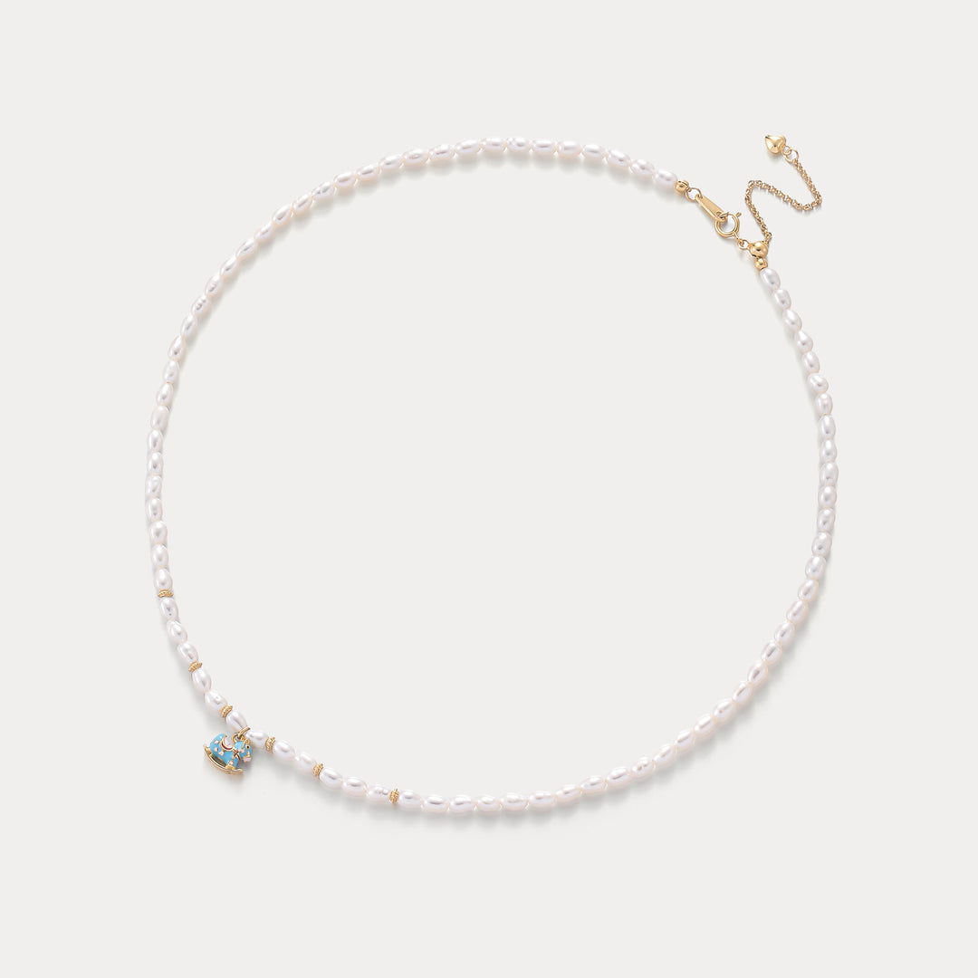 Pearl Rocking Horse Necklace